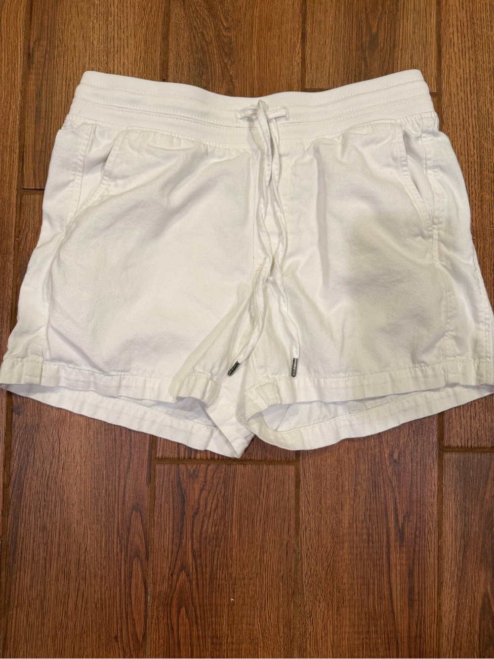 Orvis White Cotton Drawstring Athletic Shorts 4” / women’s small